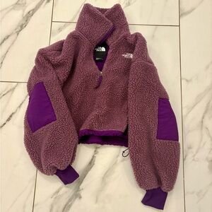 The North Face Kids Purple Sherpa Jacket